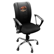 DreamSeat Black Ergonomic Durable Curve Task Chair Embroidered Giraffe Logo