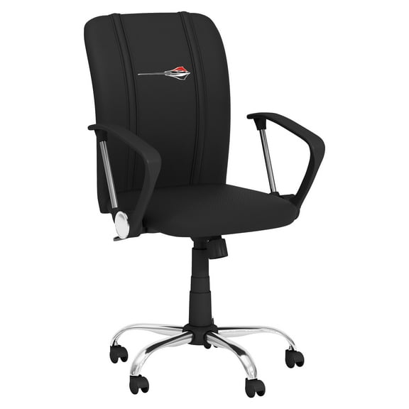 DreamSeat Black Ergonomic Durable Curve Task Chair Embroidered Stingray Symbol Logo