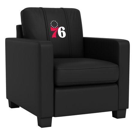DreamSeat Black High Quality Modern Design Dyno Stationary Club Chair Embroidered Philadelphia 76ers Secondary Small Footprint Low Profile
