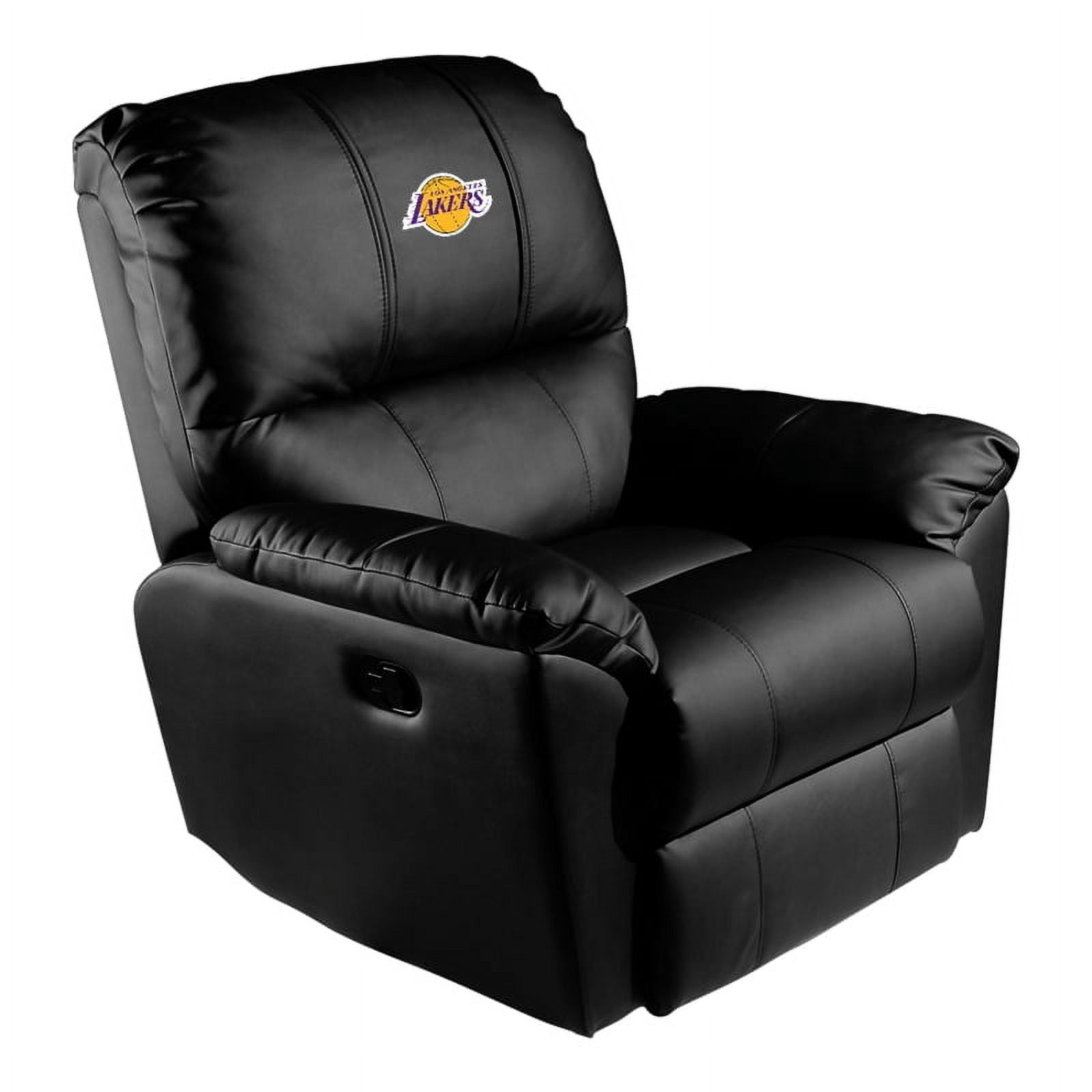 DreamSeat Black Rocker Recliner with Embroidered Los Angeles Lakers Logo