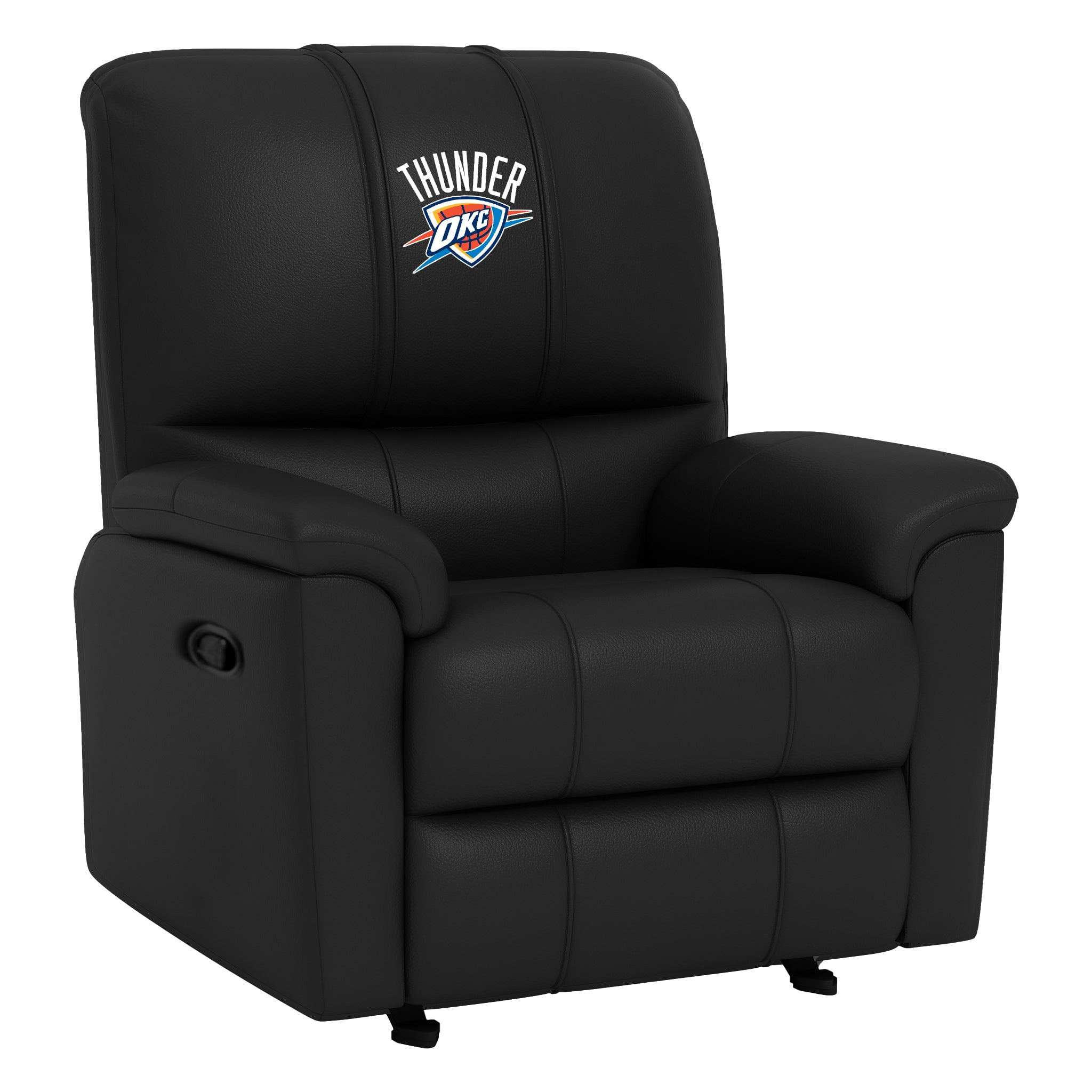 DreamSeat Black Rocker Recliner with Embroidered Oklahoma City Thunder Logo
