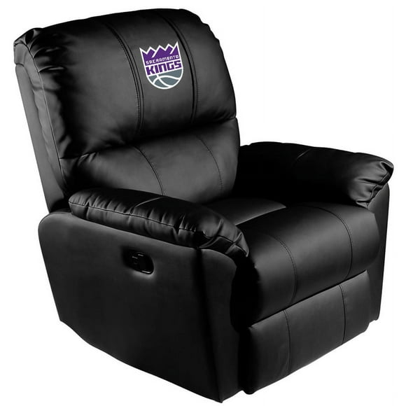 DreamSeat Black Rocker Recliner with Embroidered Sacramento Kings Primary Logo