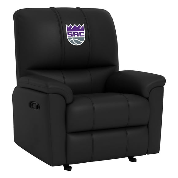 DreamSeat Black Rocker Recliner with Embroidered Sacramento Kings Secondary Logo