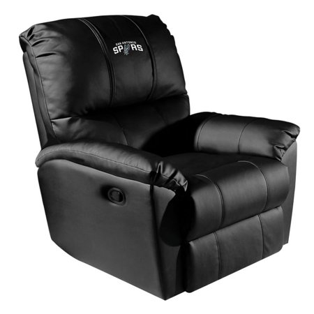 DreamSeat Black Rocker Recliner with Embroidered San Antonio Spurs Logo