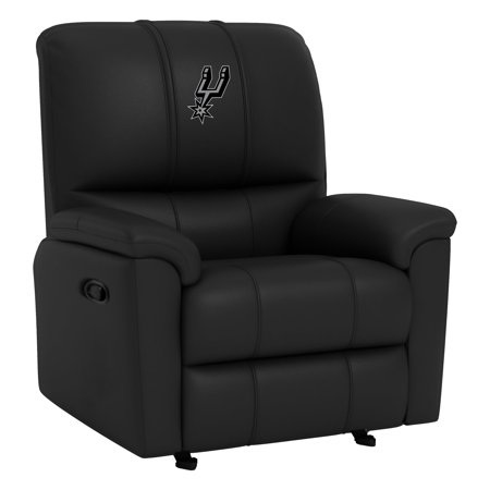 DreamSeat Black Rocker Recliner with Embroidered San Antonio Spurs Primary Logo