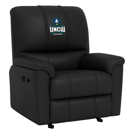 DreamSeat Black Rocker Recliner with Embroidered UNC Wilmington Primary Logo
