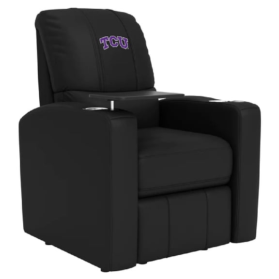 DreamSeat Black Stealth Power Recliner with Embroidered TCU Horned Frogs Primary