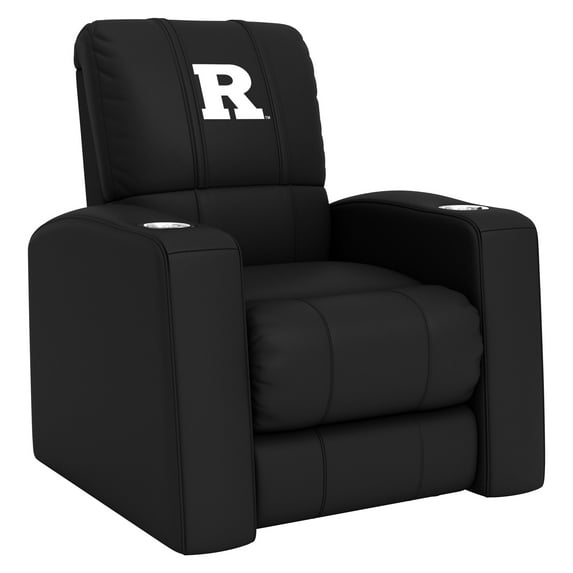 DreamSeat Relax Black Home Theater Recliner Embroidered Rutgers Scarlet Knights White Logo Full Body Support