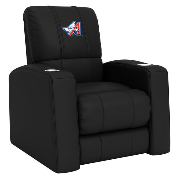 DreamSeat Relax Black Recliner Embroidered California Angels Cooperstown Primary Logo