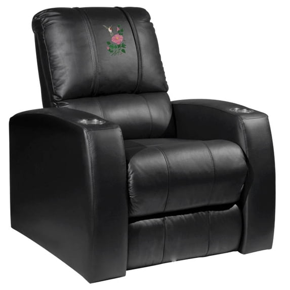 DreamSeat Relax Black Recliner Embroidered Hummingbird Logo Panel Stainless Steel Cupholders Head to Toe Support