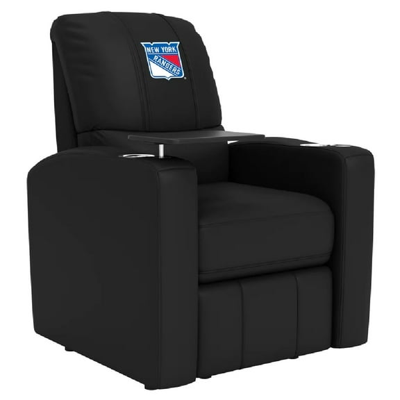 DreamSeat Black Stealth Power Recliner with Embroidered New York Rangers Logo