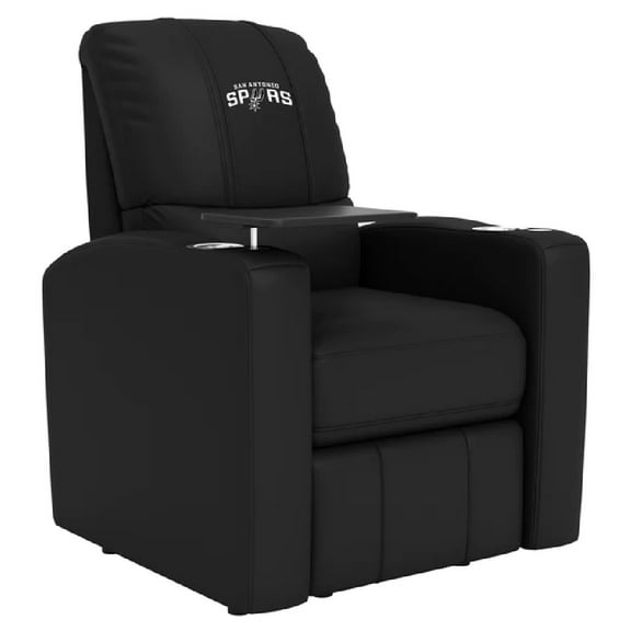 DreamSeat Stealth Power Plus Recliner with San Antonio Spurs Logo in Black