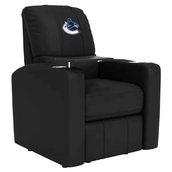 DreamSeat Stealth Power Plus Recliner with Vancouver Cancucks Logo in Black