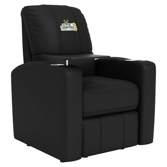 DreamSeat Stealth Power Recliner w/ Milwaukee Bucks 2021 Champions Logo in Black