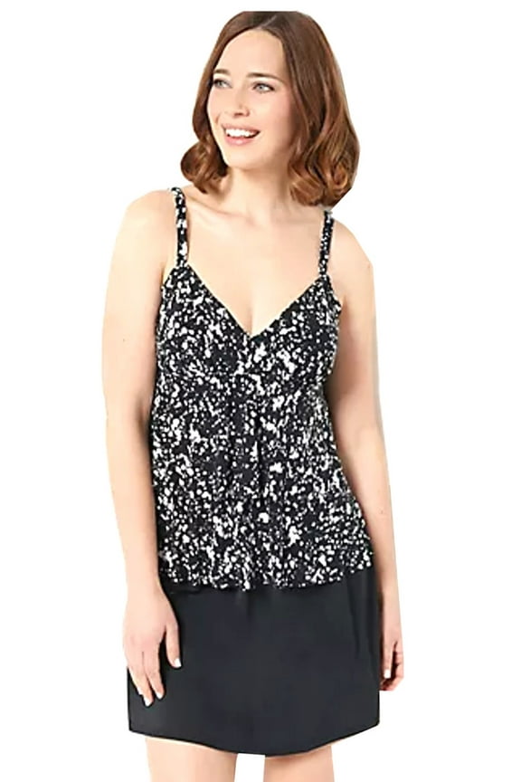 Rylee Tiered Tankini w/ Skort Swimsuit - Plus Size 22W