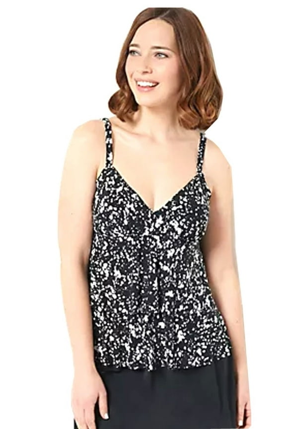 Rylee V-Neck Tiered Swimsuit TOP - Plus Size 18W