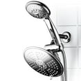 DreamSpa 3Way Rainfall Combo Shower with Patented ON/OFF Pause Switch Technology, Chrome