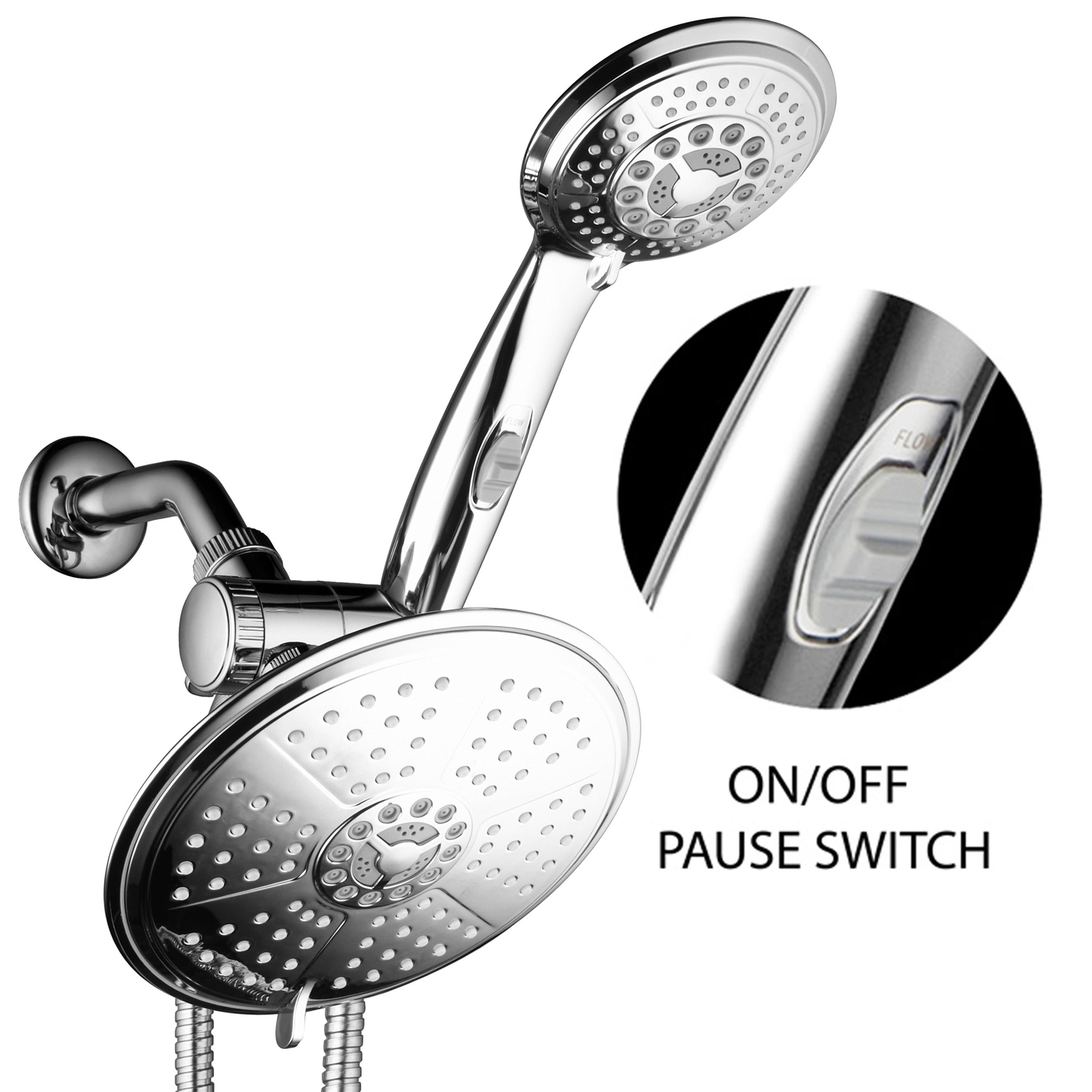 DreamSpa 38 Setting 3 Way Rainfall Shower Combo with ON/OFF Handle