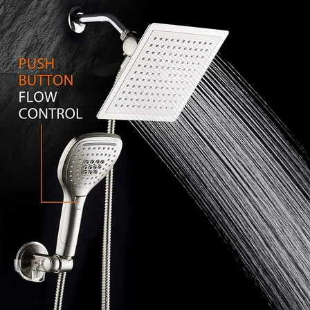 DreamSpa Ultra-Luxury 9" Rainfall Shower Head/Handheld Combo