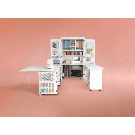 DreamSuite All-in-One Craft Storage & Workstation Bundle – DreamBox Center + DreamStation + DreamCart | Modular Sewing & Crafting Organizer