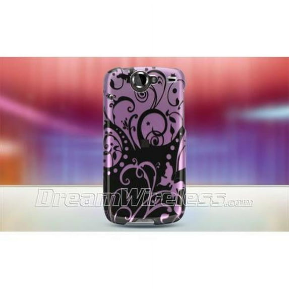 DreamWireless CAGON1PPBKSW Google Nexus 1 Crystal Case - Purple with Black Swirl