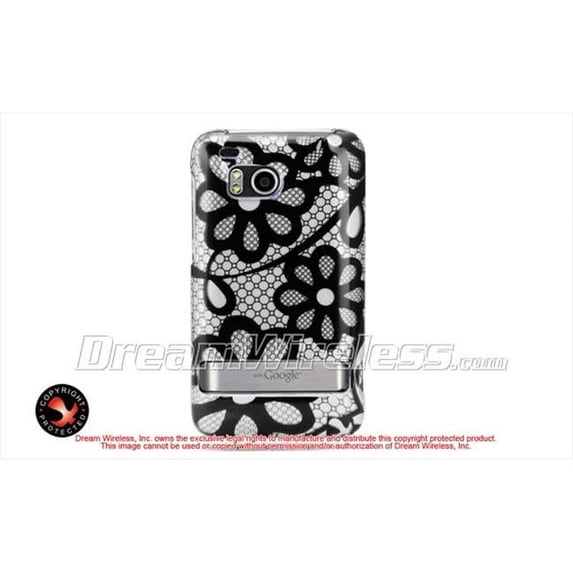 DreamWireless CAHTCINCHDBKLACE Htc 6400 Thunderbolt Incredible Hd Crystal Case - Black Lace