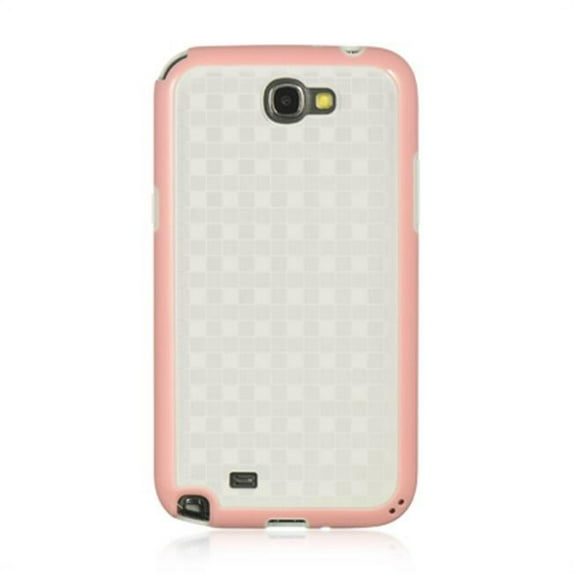 DreamWireless Rubberized Hard Snap-in Case Cover For Samsung Galaxy Note II, White/Pink