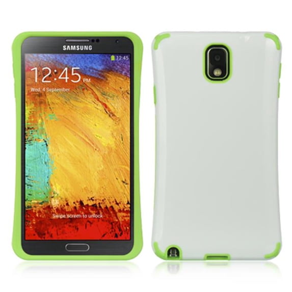 DreamWireless FTCSAMNOTE3WT-GR Samsung Galaxy Note 3 Fusion Case White With Green Trim