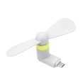 thumbnail image 1 of DreamWireless Home Travel Office Outdoor Two Leaves Handheld Micro USB Mini Cooler Fan For Phones Tablets - White, 1 of 7