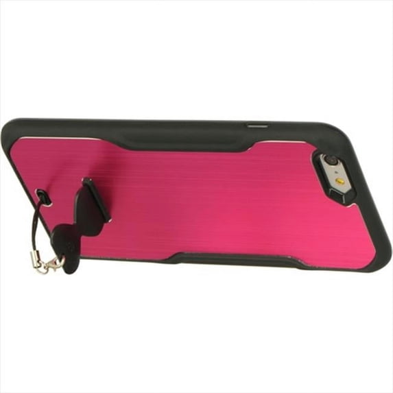 DreamWireless Dual Layer Hybrid Hard Plastic/Soft TPU Rubber Case Cover For Apple iPhone 6/6s, Hot Pink/Black