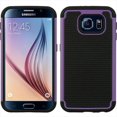 thumbnail image 1 of DreamWireless TCASAMS6-GRPY-BKPP Samsung Galaxy S6 Grippy Hybrid Case Black TPU Plus Purple PC, 1 of 4