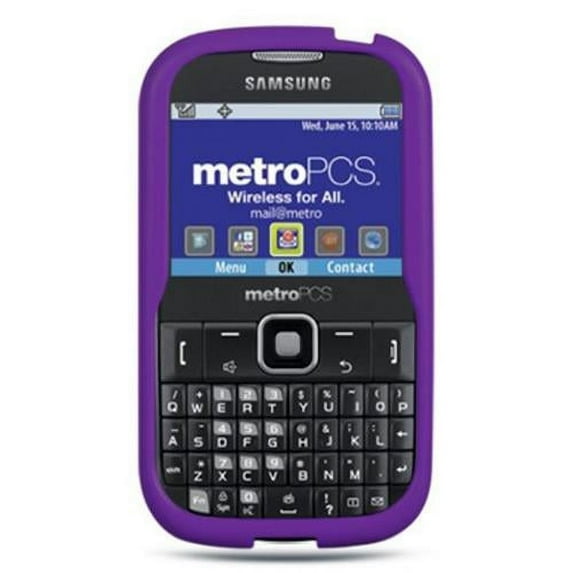 DreamWireless TPU Rubber Candy Skin Case Cover For Samsung Freeform III R380, Purple