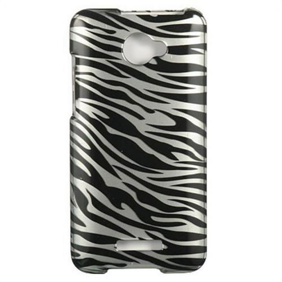 DreamWireless Zebra Hard Snap-in Case Cover For HTC Droid DNA, Silver/Black