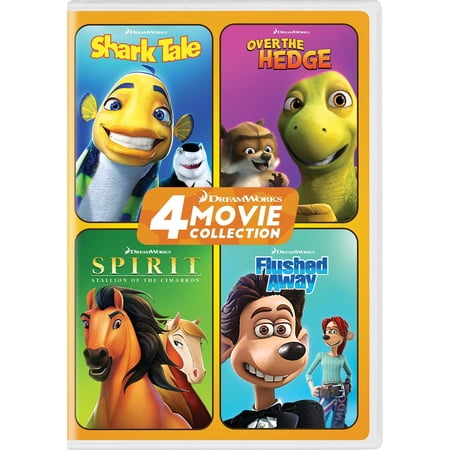 DreamWorks 4-Movie Animals Collection (Shark Tale / Over the Hedge / Spirit: Stallion of the Cimarron / Flushed Away) (DVD), Family, DreamWorks