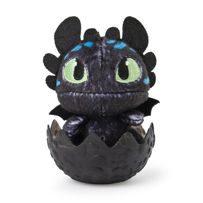 DreamWorks Dragons Baby Toothless 3 inch Plush Cute Collectible Plush Dragon in Egg for Kids Aged 4 and Up