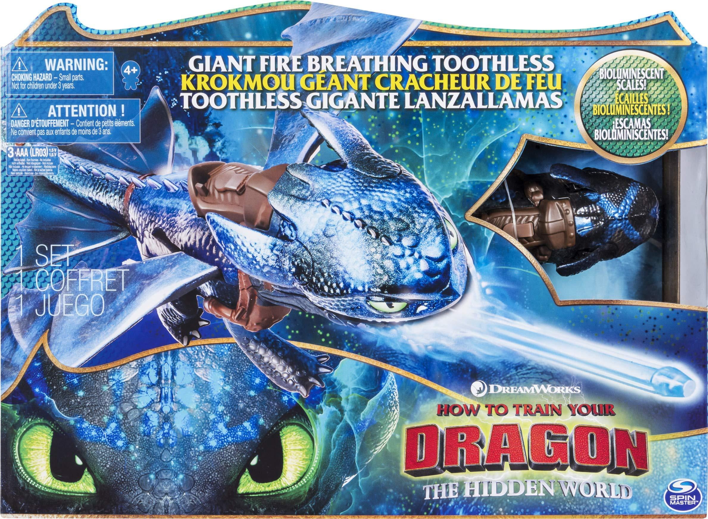 DreamWorks Dragons Giant Fire Breathing Toothless 20 inch Dragon
