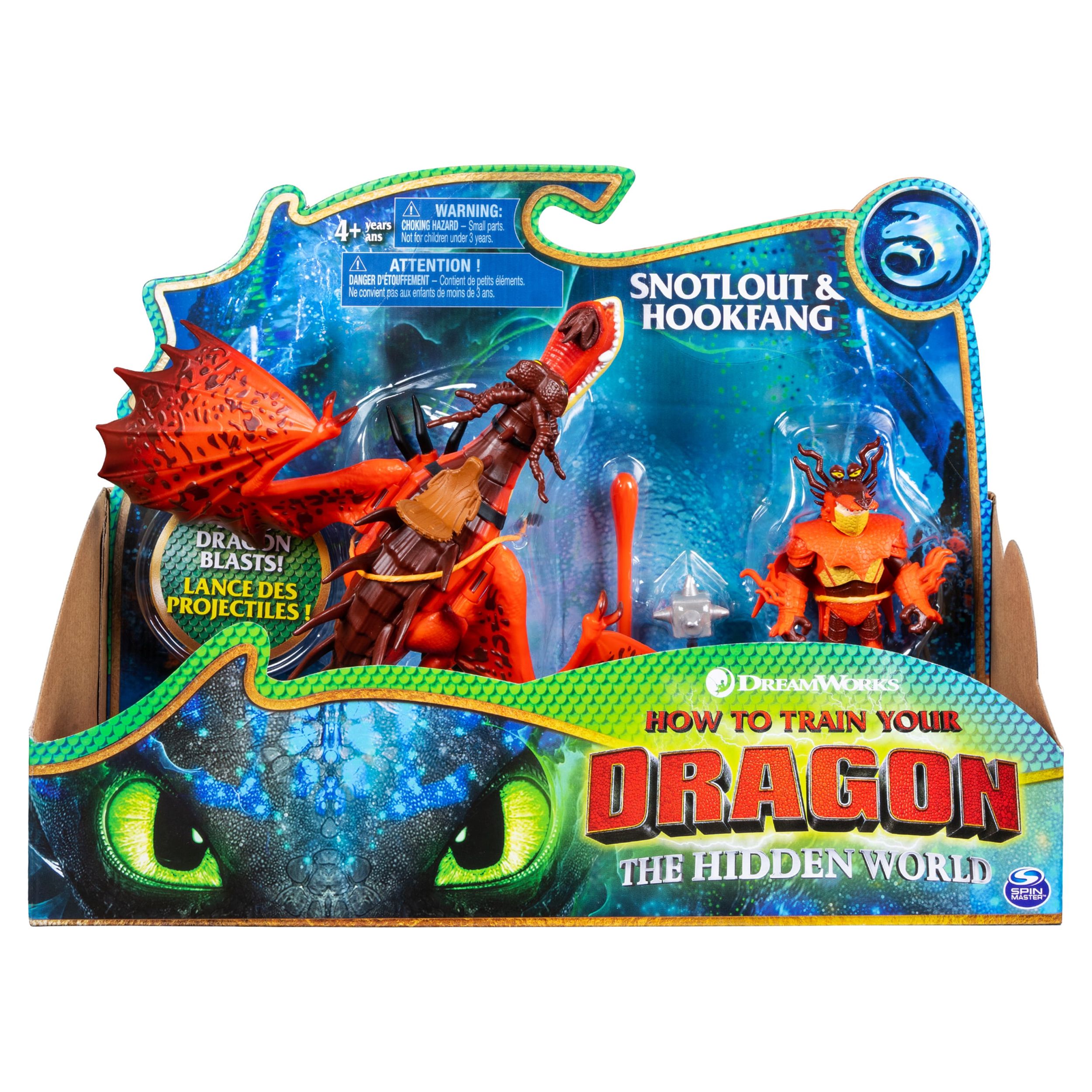DreamWorks Dragons, Hookfang and Snotlout, Dragon with Armored Viking Figure, for Kids Aged 4 and Up - image 1 of 7