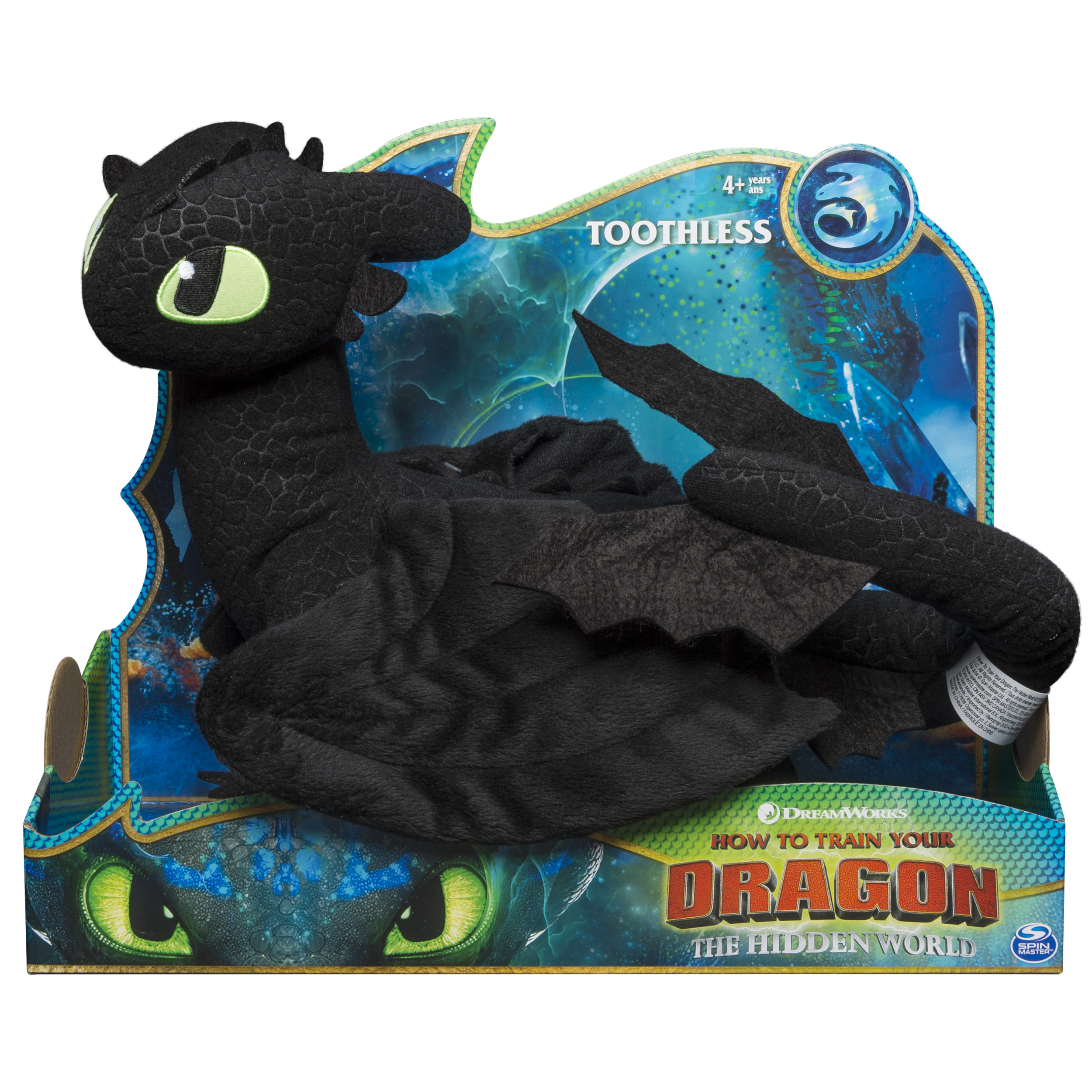DreamWorks Dragons, Toothless 14-inch Deluxe Plush Dragon, for Kids Aged 4 and up - image 1 of 3
