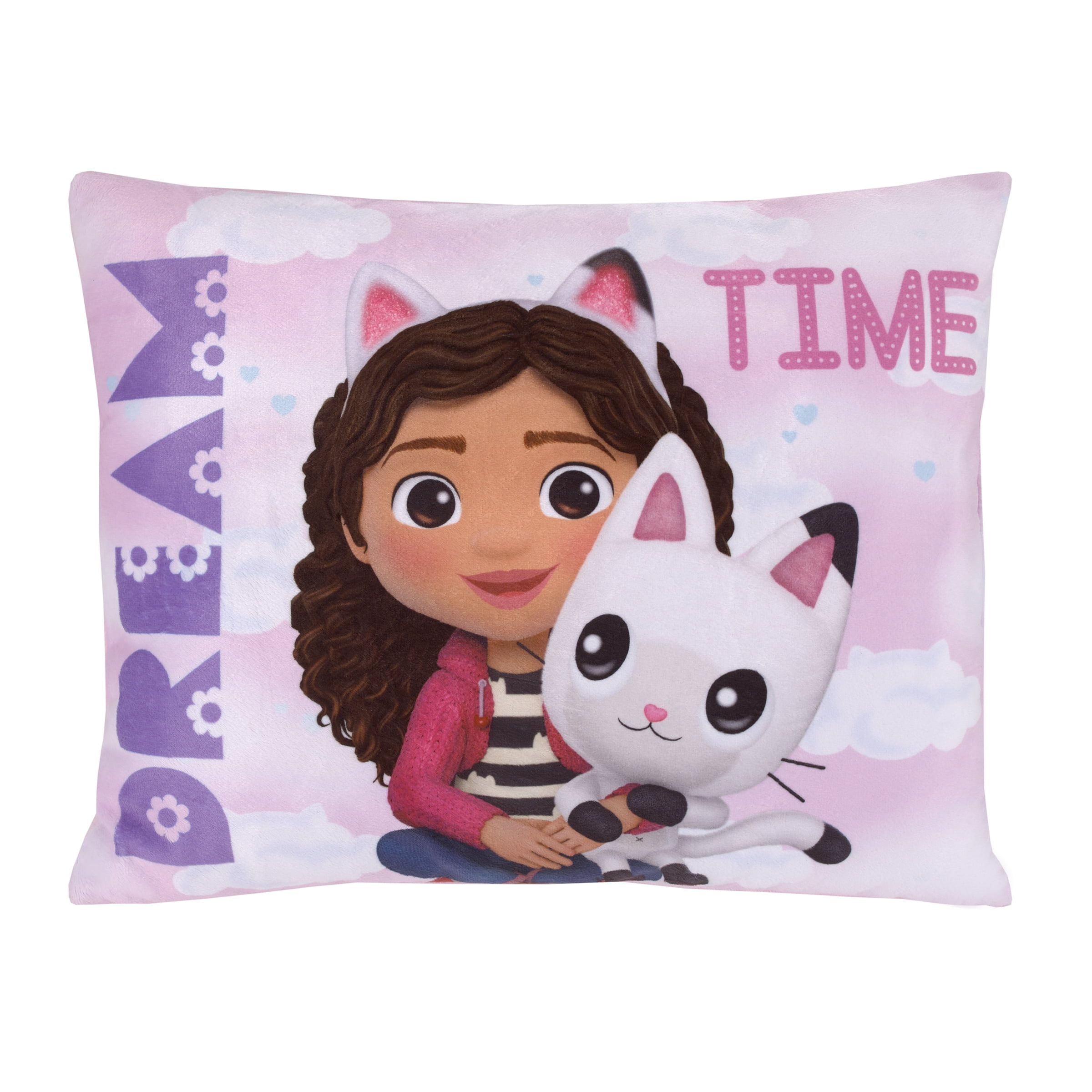DreamWorks Gabby's Dollhouse Dream It Up Toddler Pillow, Pink, Rectangle Shaped, 12 x 15"