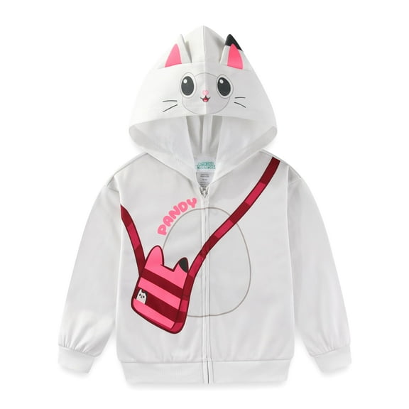 DreamWorks Gabby's Dollhouse Full Zip Up Hoodie (Girls), Sizes 3T-7