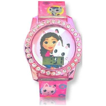 DreamWorks Gabby's Dollhouse Unisex Childrens LCD Watch with Flashing Lights (GAB4003WM)