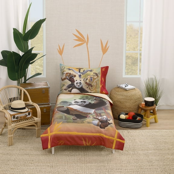 DreamWorks Kung Fu Panda Dragon Warrior 4 Piece Toddler Bed Set