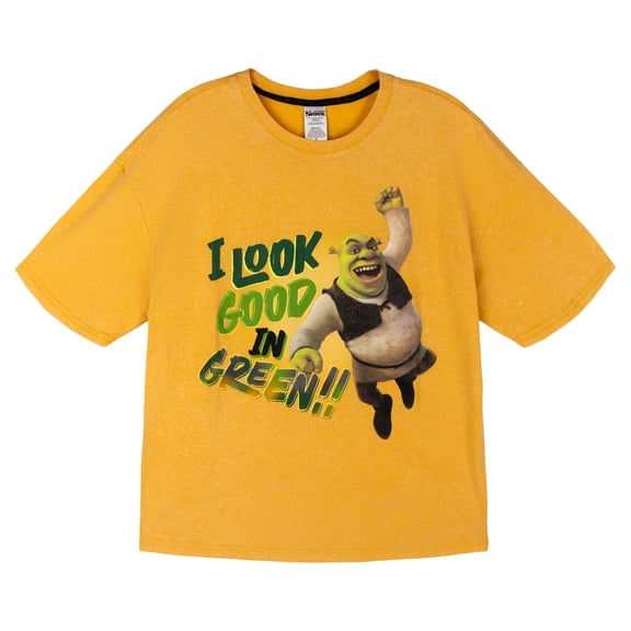 DreamWorks Shrek Donkey Puss in Boots Drop Shoulder T-Shirt Adult