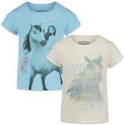 DREAMWORKS Spirit Big Girls 2 Pack T-Shirts Little Kid to Big