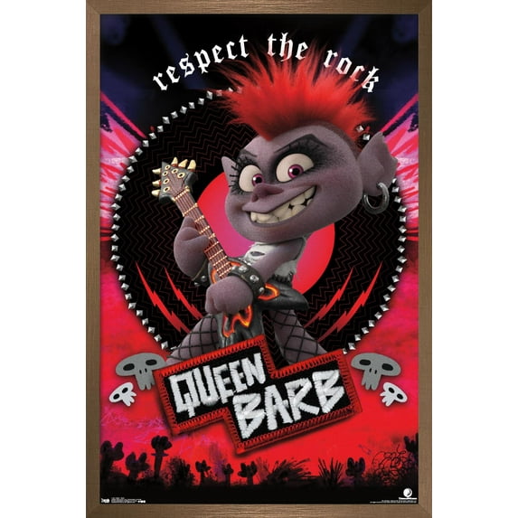 DreamWorks Trolls 2 - Barb Wall Poster, 14.725" x 22.375", Framed