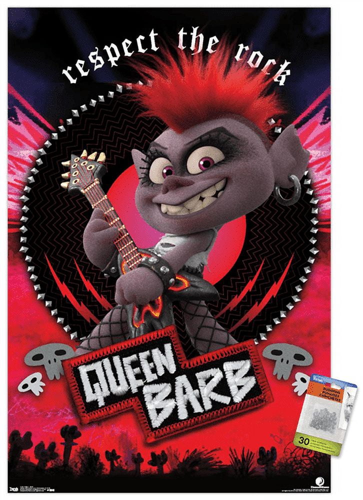 DreamWorks Trolls 2 - Barb Wall Poster with Push Pins, 22.375" x 34"