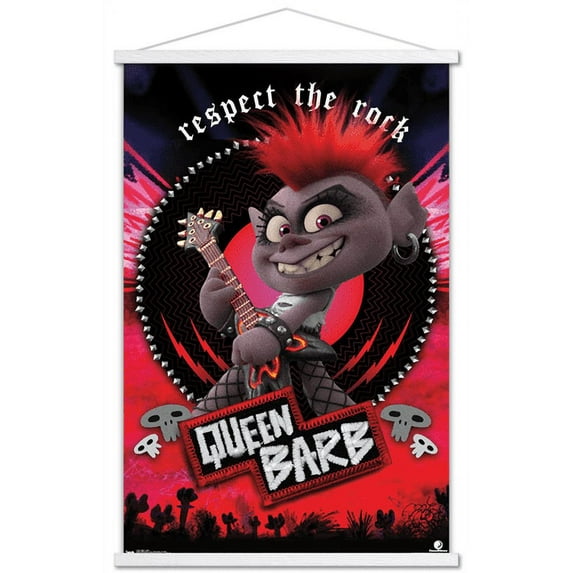DreamWorks Trolls 2 - Barb Wall Poster with Wooden Magnetic Frame, 22.375" x 34"