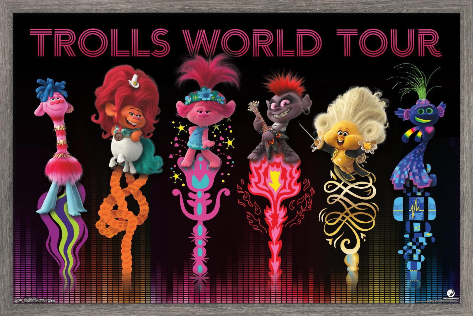 DreamWorks Trolls 2 - Group Wall Poster, 22.375" x 34", Framed