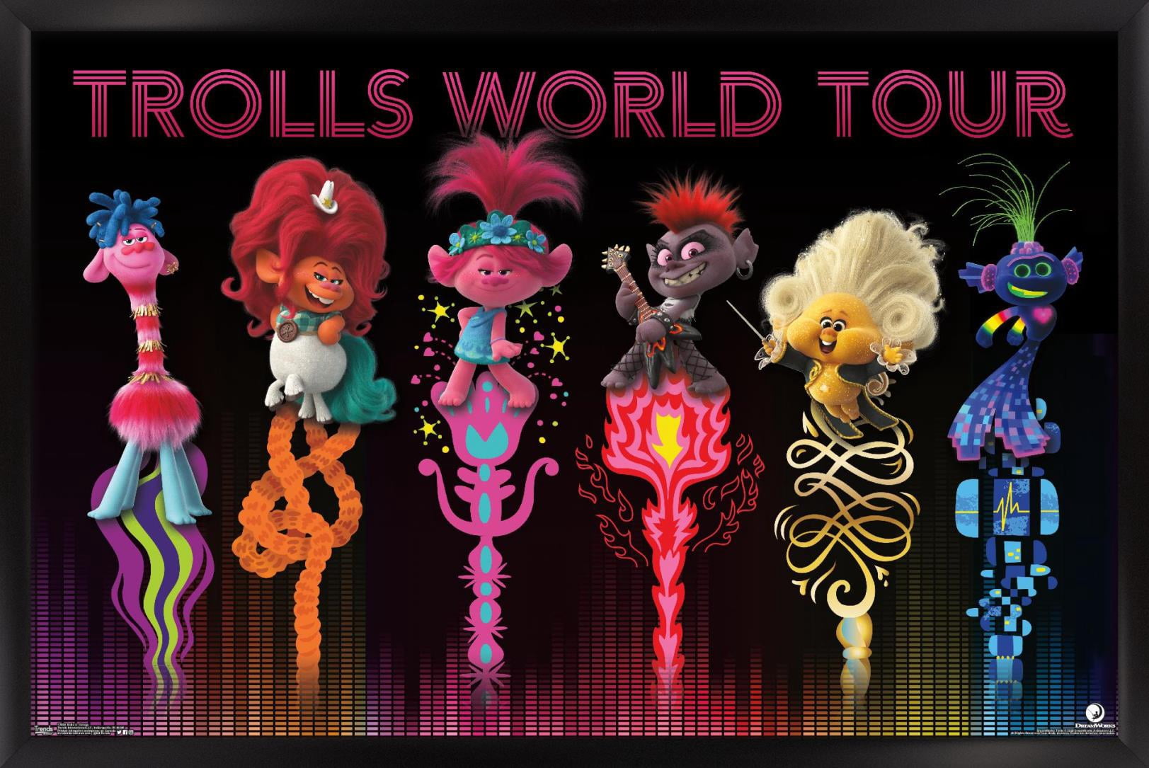 DreamWorks Trolls 2 - Group Wall Poster, 22.375" x 34", Framed
