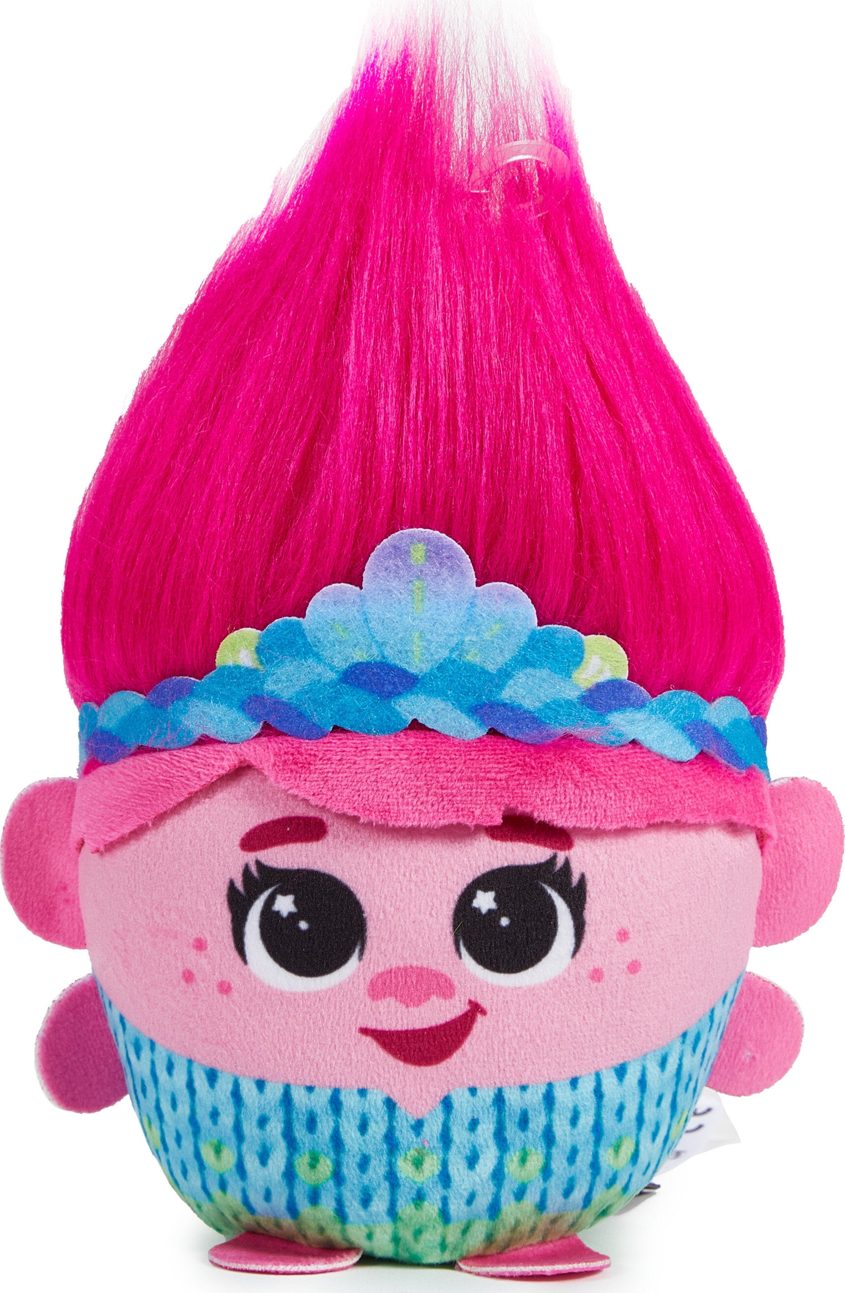 DreamWorks Trolls Band Together Hairmony Mixers Queen Poppy Plush Toy with Sound, 6-inch Soft Doll